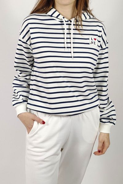 Ayya Women Striped Soft Sweatshirt Pullover