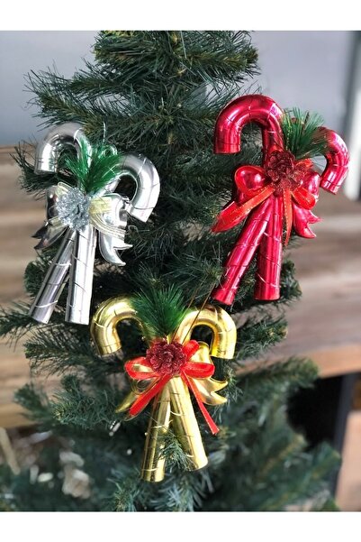 Masalsı Concept Πολυτελές Σετ Στολισμού Χριστουγεννιάτικου Δέντρου Μπαστούνια 3 Τεμάχια