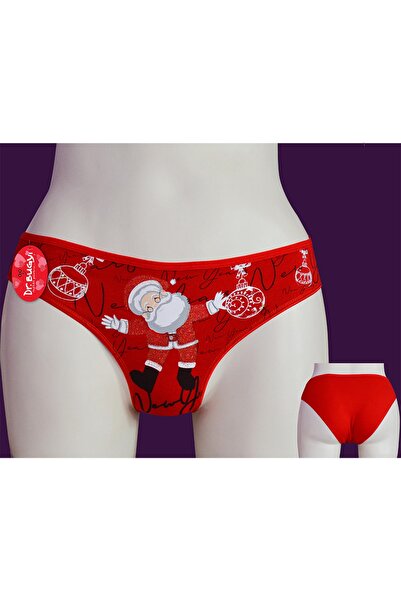 papatya lingerie Papatya Dr.8803 Kadın Yılbaşı Düşük Bel Bikini Kırmızı Külot