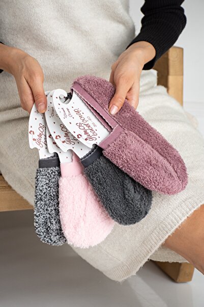 WalkRox Pratik Kullanılabilir Çeyizlik Yumoş, Peluş Kadın Patik, Çetik, Çorap...