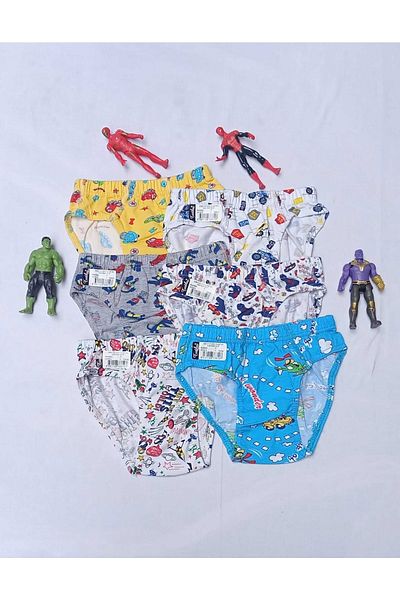 Tutku Chiloți multicolori din bumbac, cu modele, colorate, colorate, 6 piese 0255