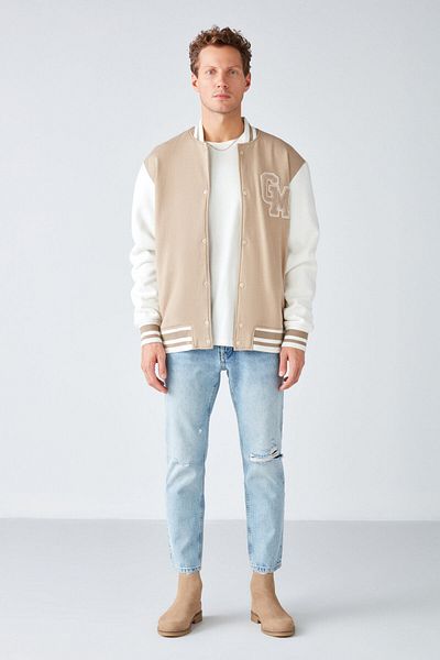 GRIMELANGE Sweatshirt - Beige - Relaxed Fit