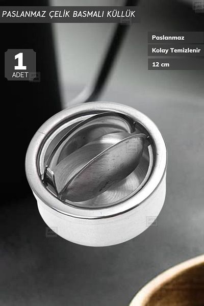 Jet's Home Τασάκι μονής ώθησης 12 cm Τασάκι από ανοξείδωτο ατσάλι Τασάκι τσιγάρων