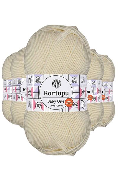Kartopu Baby One 5 τεμαχίων Πλεκτό Σχοινί K025 Μπεζ