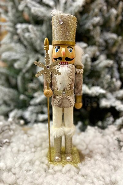 Huzur Party Store 40 Cm Fındıkkıran Kutup Yıldızı Mızraklı Gold Renkli Kurşun...