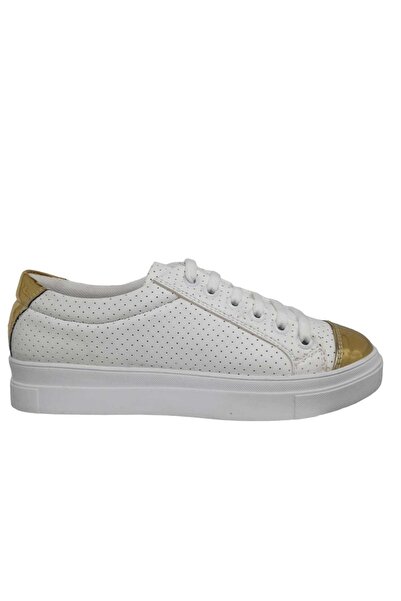 ESER 1071 Women's White Gold Sneakers