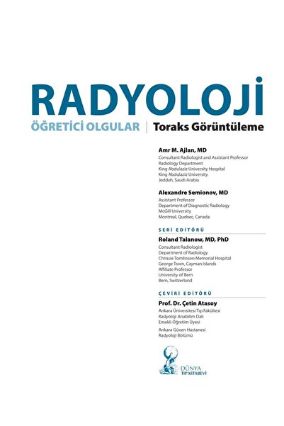 Dünya Tıp Kitabevi Toraks Görüntüleme