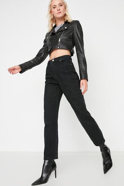 Ramrod Durin Лікра Бойфренд Кот Штани, Еластичні Штани з Високою Талією