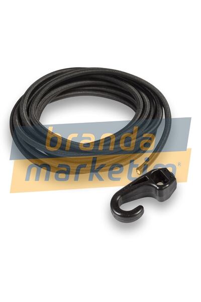 Branda Marketim Çadır Branda Gergi Lastiği Ip Siyah 20 Mt+ 10 Adet Plastik La...