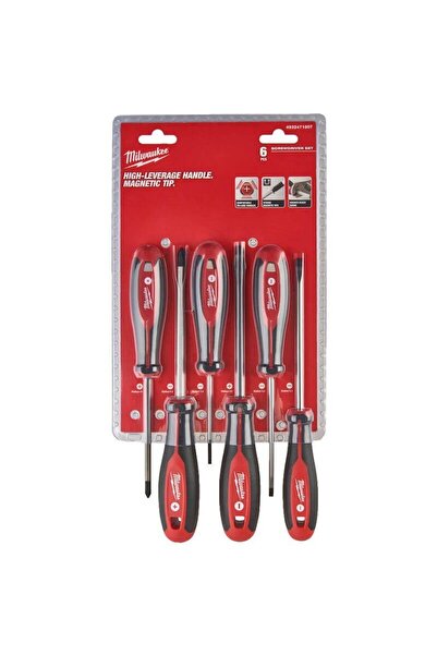 Milwaukee 6 Parça Düz Yıldız Tornavida Seti