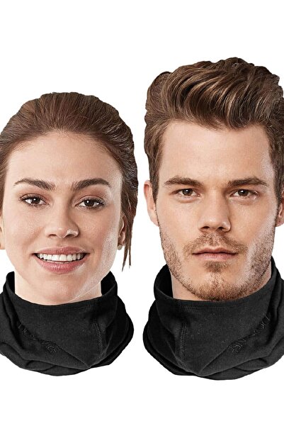 Doreanse Unisex Siyah Termal Yetişkin Atkı