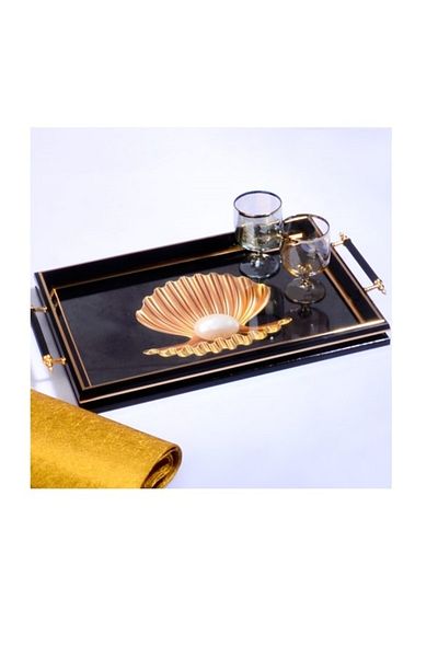 Kosova Naksa251 Black Tray 50x31 Cm