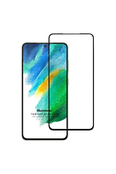 Microsonic Samsung Galaxy S21 Uyumlu Fe Tam Kaplayan Temperli Cam Ekran Koruy...
