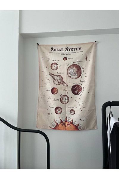 Planet Butik Solar System Wall Cover - Wall Tapestry I 70 X 100 Cm