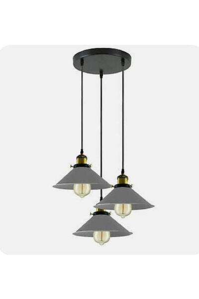 demet habek mylights Mylights Retro Rustik Gri Başlıklı Metal Sarkıt Vintage ...