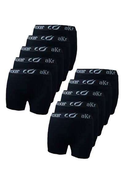 Tezzgelsin Ανδρικό Flexible Lycra Cotton Black Boxer 10 τεμαχίων