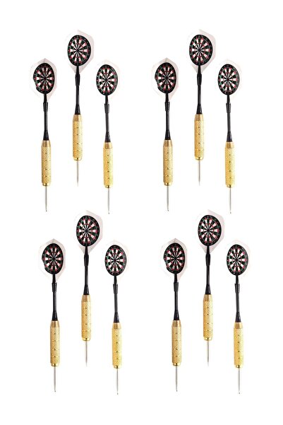 Delta 12 Adet 22 Gram Dart Oku Çelik Uç Pirinç Gövde Renkli Kanat Dart Oku Seti