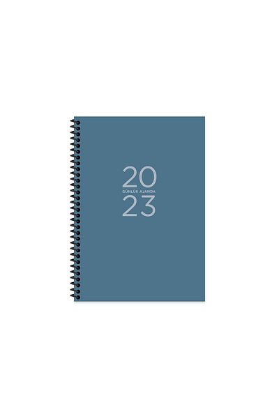 KESKİN COLOR Agenda zilnică în spirală, copertă rigidă, hârtie albă cu rigle, (17x24 cm)