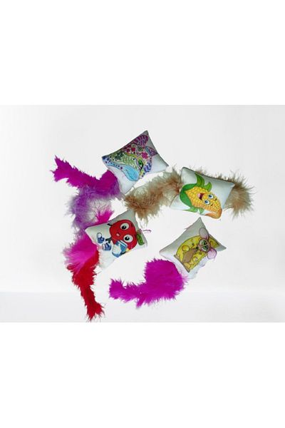 ATB Cat And Dog Furry Pillow Toy 1 Piece