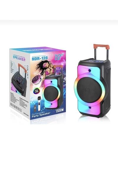 MOFİS Tasinabilir Büyük Boy Rgb Isikli Bluetooth Mikrofonlu Hoparlör Ndr-128