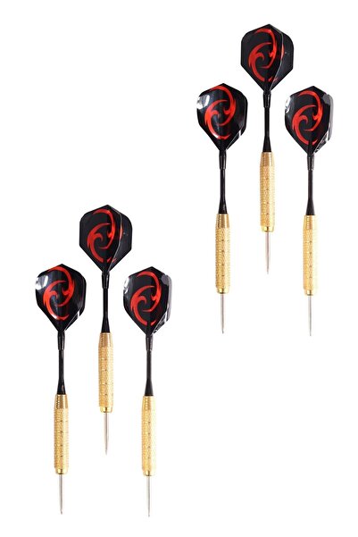 Delta 6 Adet 24 Gram Dart Oku Çelik Uç Pirinç Gövde Renkli Kanat Dart Oku Seti