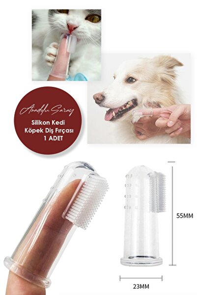 Anadolu Saray Çarşısı Parmak Silikon Kedi Ve Köpek Diş Fırçası Evcil Hayvan D...