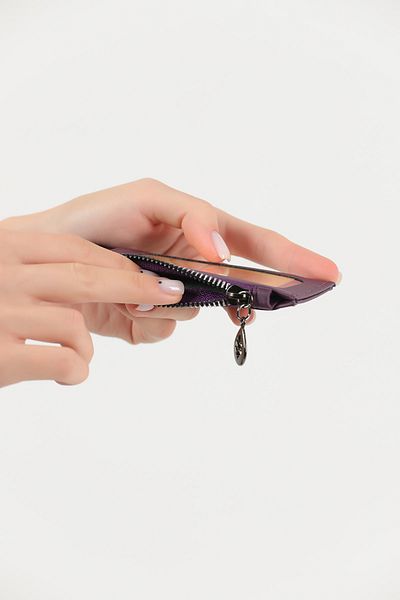 GÜLÇEM butik Unisex 5 Compartment Card Holder Purple