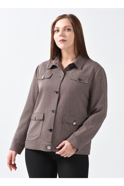 Selen Bordo Kadın Ceket 22KSL1119 Beden: 48