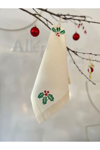 Allegorie.Co New Year's Special Hand Printed Organic Tableware Napkin Set of 6