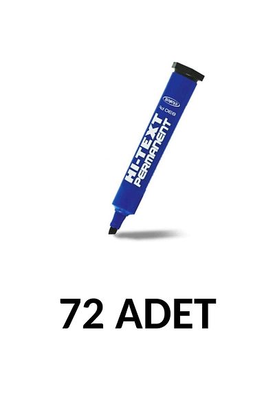 Hi-Text 72 Pieces 830pc Cut Nib Permanent Pen Parcel Pen Blue