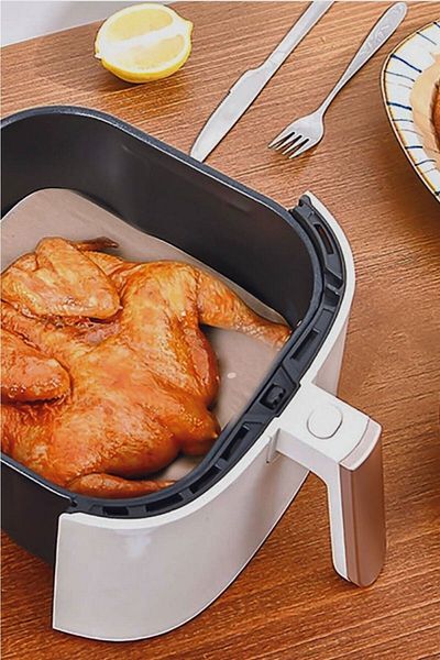 Buffer ® 100 Pieces Air Fryer Baking Paper Oil-Proof Non-Stick Food Cooker