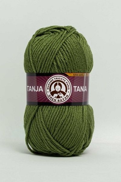 Ören Bayan Tanja Hand Knitting Thread 100 Gr Color 077 Army Green