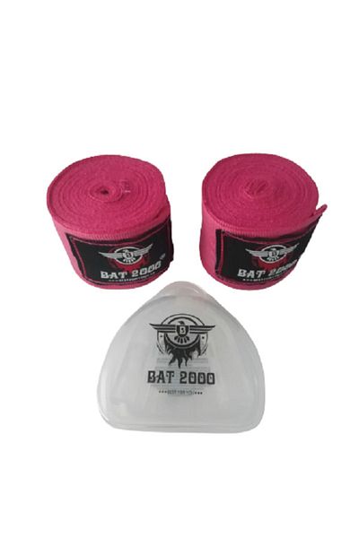 Bat2000 Bat 2000 Boxing Bandage Elastic Bandage (ζεύγος) και σετ μάσκας στόματος των 2