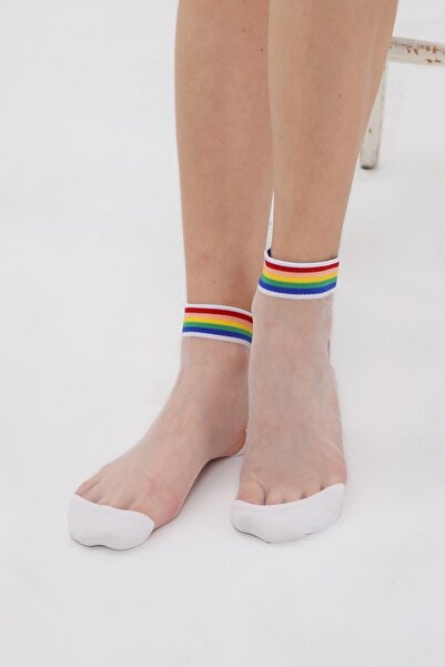 Ollero Șosete de damă cu modele - transparente și transparente, pachet de 3 p...