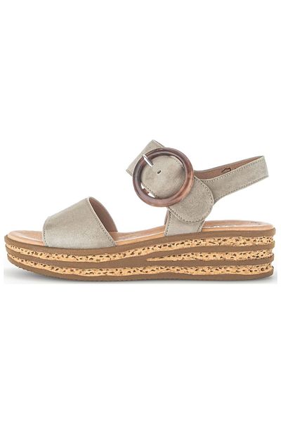 GABOR Sandalette - Khaki - Keilabsatz