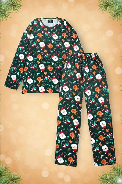 EFBUTİK Unisex-Pyjama-Set mit Neujahrsmotiv