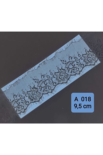 FASHİON DANTEL Sakallı Dantel (kod - A018) En 9,5 Cm Boy 3 Metre Siyah - Ekru
