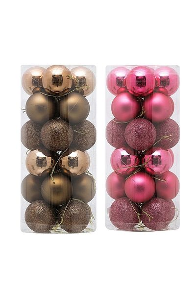 party mix Christmas Decorations Christmas Tree Ball 6cm 24 Pieces Christmas