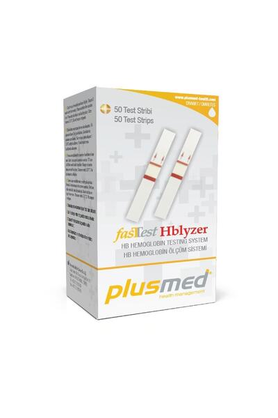 PlusMed Fasttest Hblyzer Hemoglobin Ölçüm Test Stribi 50'li