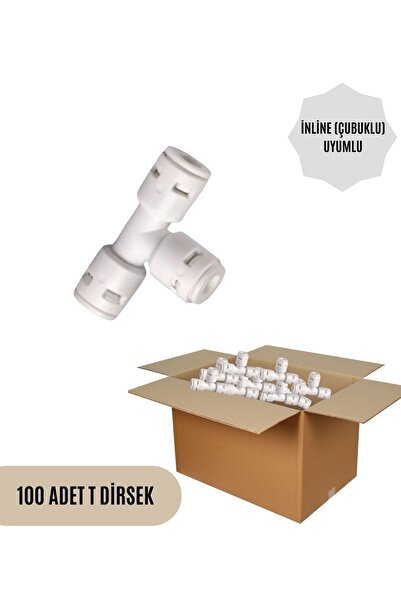 Evora 100 Adet Inline (çubuklu) T Dirsek