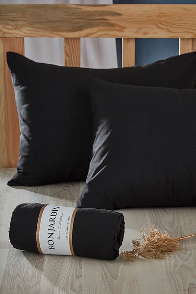 BONJARDİNHOME Διπλό Ελαστικό Σεντόνι & Δύο Μαξιλαροθήκες