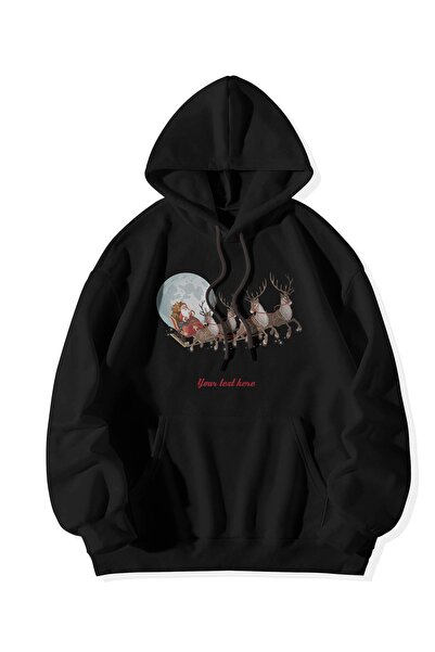 ROCKS هوديي مطبوع عليه عيد الميلاد سانتا كلوز