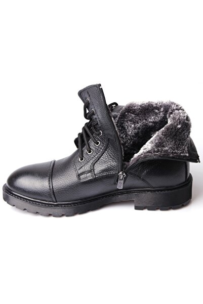 DETECTOR Genuine Leather Inside Full Fur Cold Resistant Non-Slip Sole Men's Boots Hs402