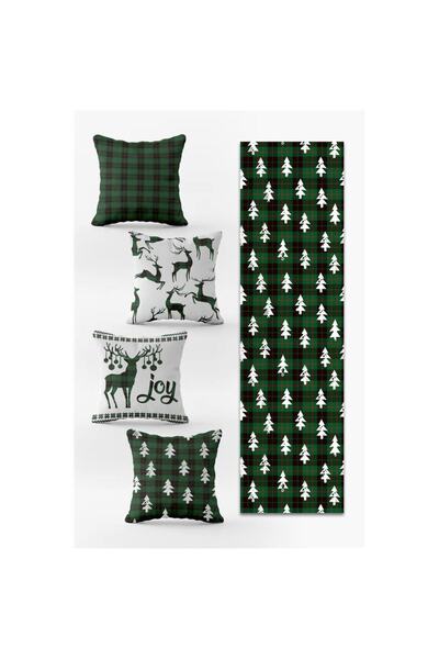Evmila Новорічний спеціальний набір 4 подушки 1 бігунок