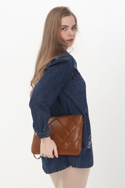 Cacharel Women's Cross Chest And Shoulder Tan Bag