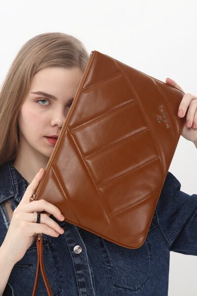 Cacharel Women's Cross Chest And Shoulder Tan Bag