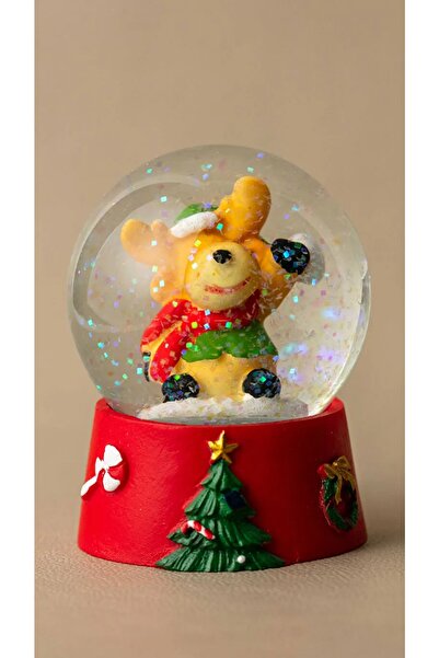 LC Waikiki Yılbaşı Temalı Dekoratif Cam Kar Küresi 6x6x8 Cm