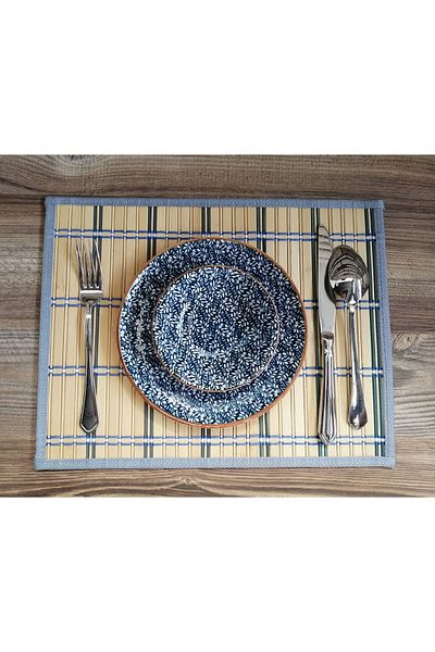 AMERİKAN Serving Wicker Rectangular Blue Color (30*40 CM)
