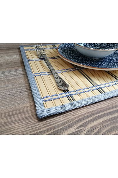 AMERİKAN Serving Wicker Rectangular Blue Color (30*40 CM)