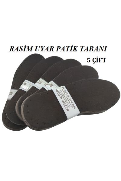 Genel Markalar 5 Çift Siyah Keçe EVA Patik Tabanı - 2 Katmanlı Hazır Delikli ...